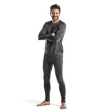 Blaklader Underwear Trousers Xlight, 100% Merino 1844 #colour_dark-grey-yellow