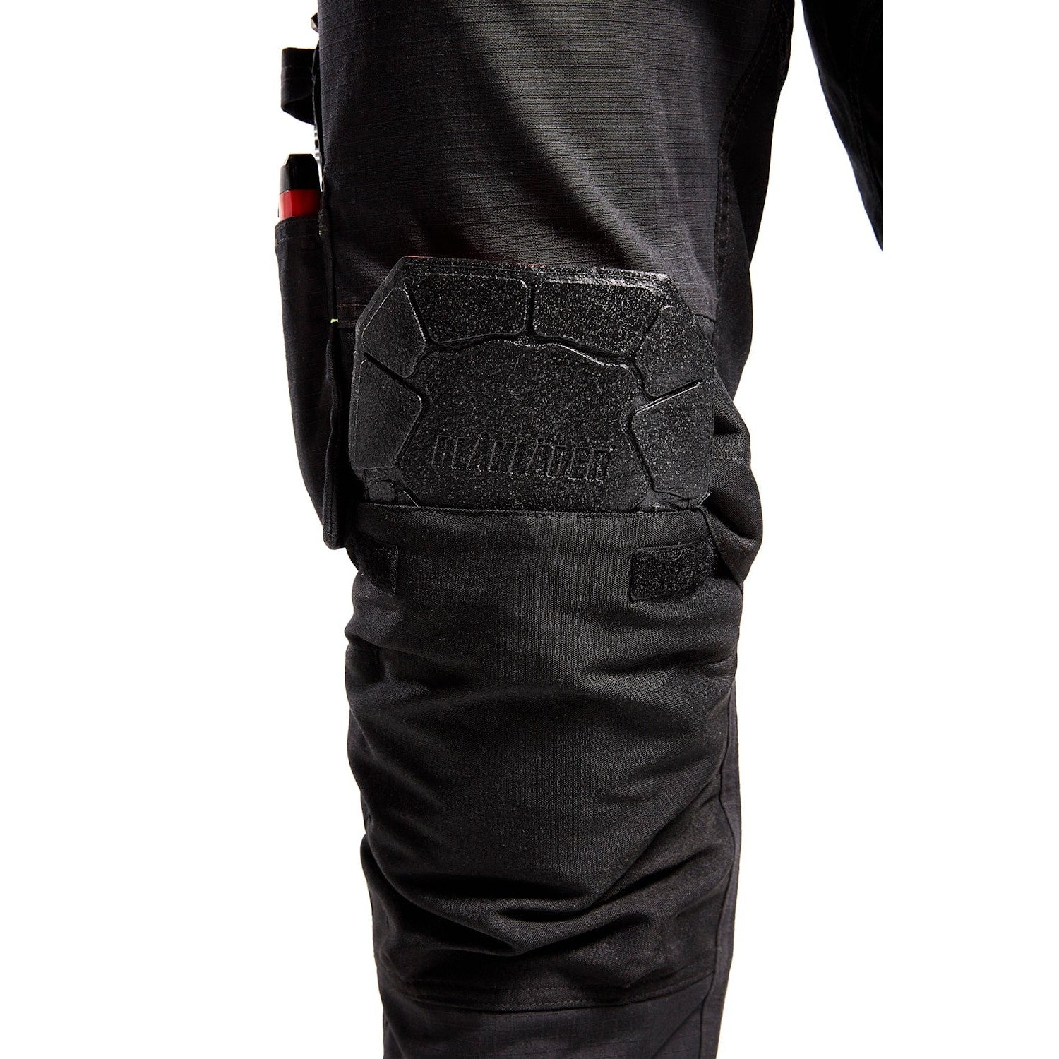 Blaklader Service Trousers with Stretch And Nail Pockets 1496 #colour_black-red