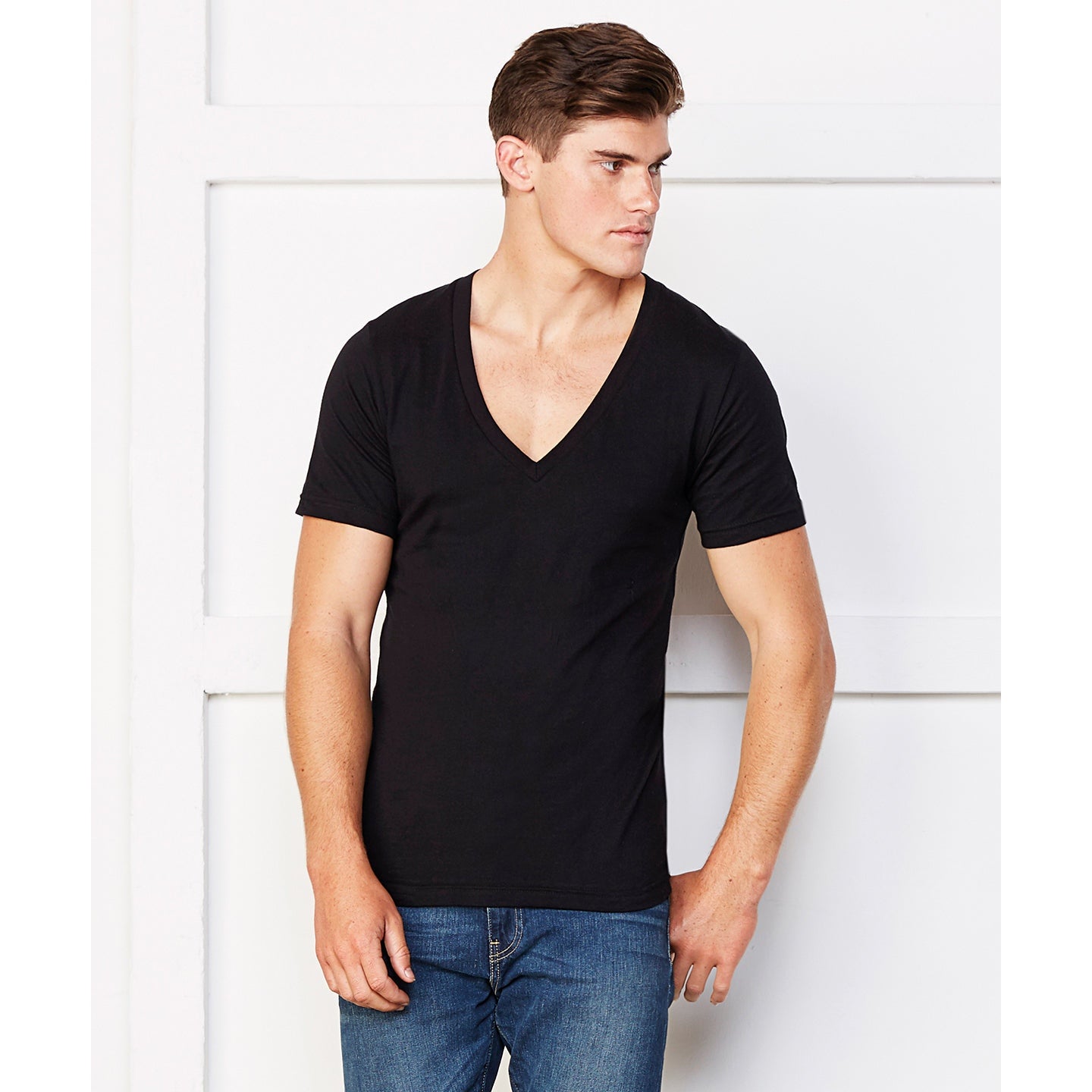 Bella Canvas Unisex Jersey Deep V-Neck T-Shirt