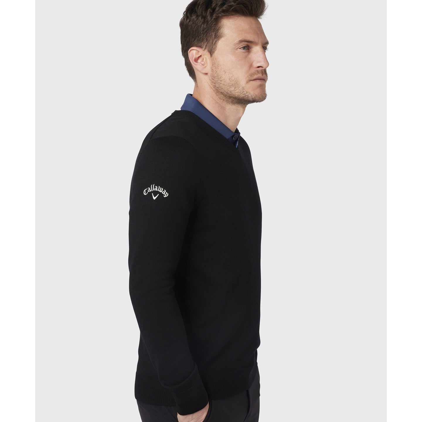 Callaway Ribbed V-Neck Merino Sweater