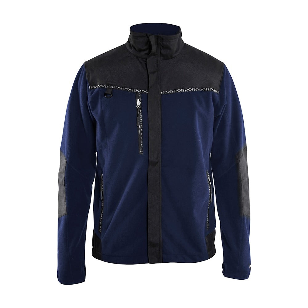 Blaklader Windproof Fleece Jacket 4955 #colour_navy-blue-black