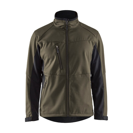 Blaklader Softshell Jacket 4950 #colour_dark-olive-green-black