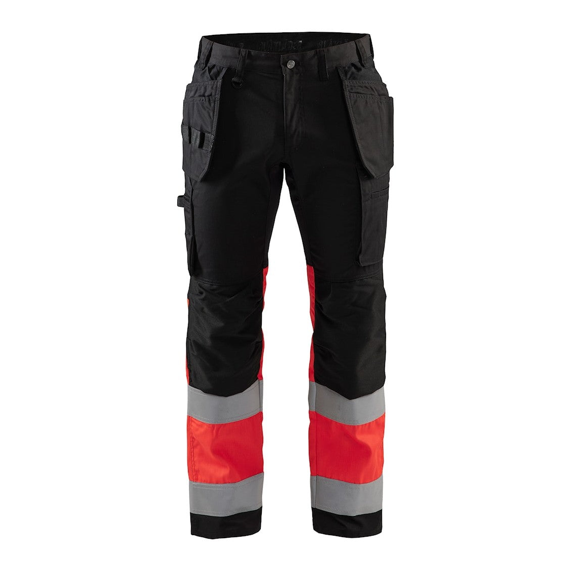 Blaklader Hi-Vis Trousers with Stretch 1558 - Black/Hi-Vis Red