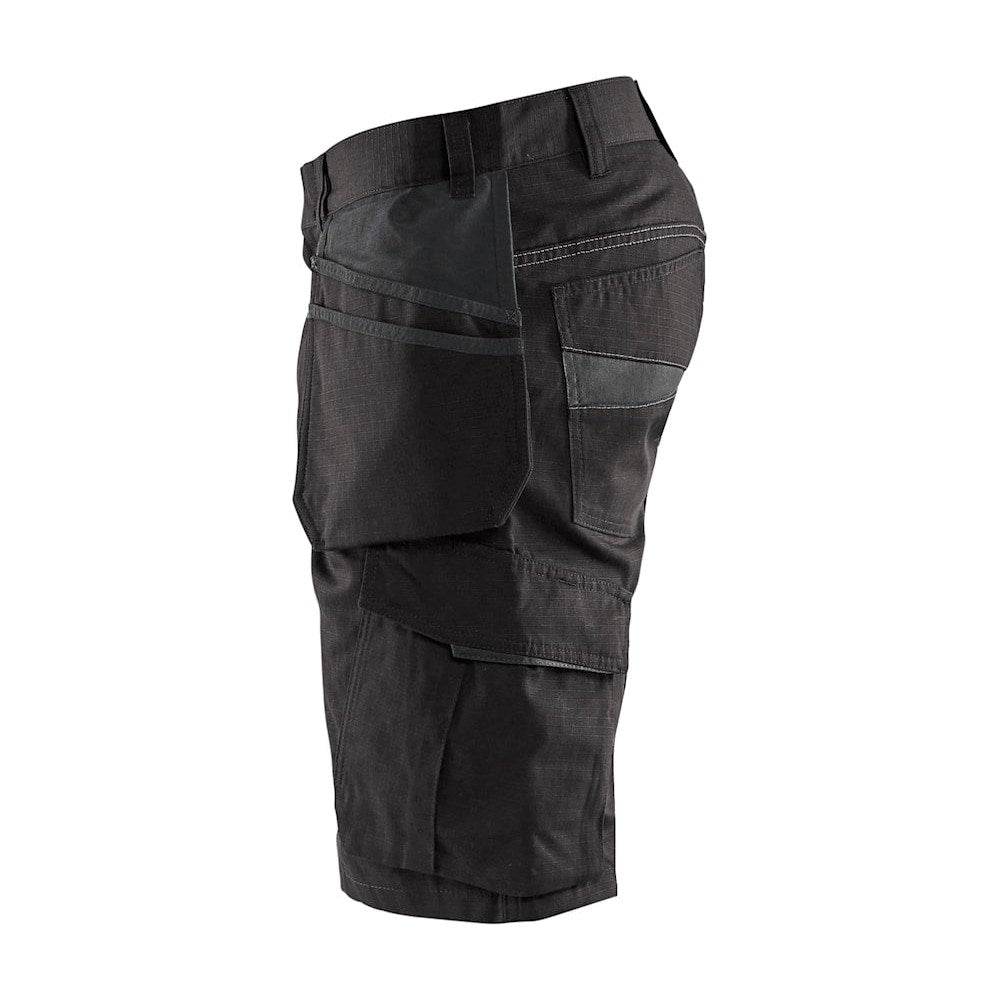 Blaklader Service Shorts with Nailpockets 1494 #colour_black-dark-grey