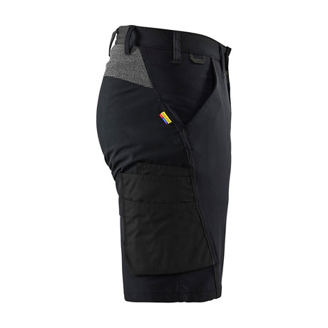 Blaklader Service Shorts 4-Way Stretch 1423 #colour_black-dark-grey