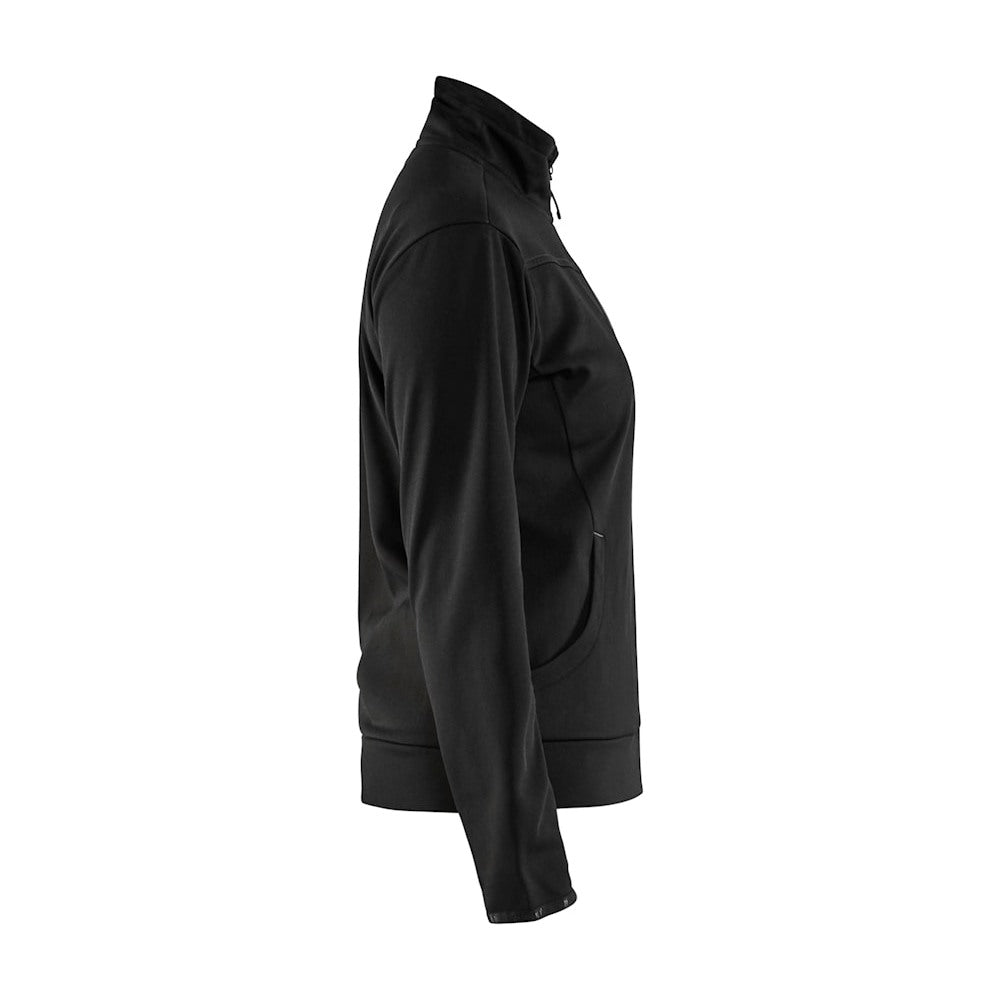 Blaklader Women's Sweatshirt with Full Zip 3394 #colour_black-dark-grey