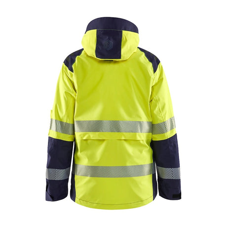 Blaklader Women's Shell Jacket Hi-Vis 4436 #colour_hi-vis-yellow-navy-blue