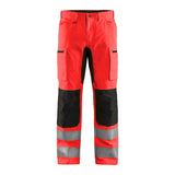 Blaklader Hi-Vis Trousers with Stretch 1585 - Hi-Vis Red/Black