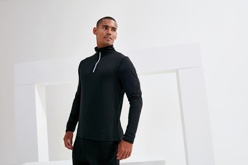 TriDri® Recycled Long Sleeve Brushed Back ¼ Zip Top