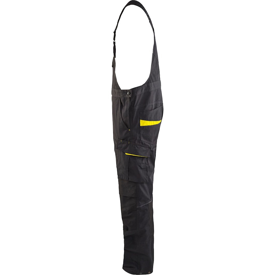 Blaklader Bib Overall with Stretch 2695 - Black/Hi-Vis Yellow