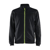 Blaklader Sweatshirt with Full Zip 3362 #colour_black-hi-vis-yellow