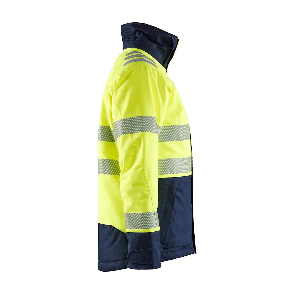 Blaklader Multinorm Winter Jacket Women 4917 #colour_hi-vis-yellow-navy-blue