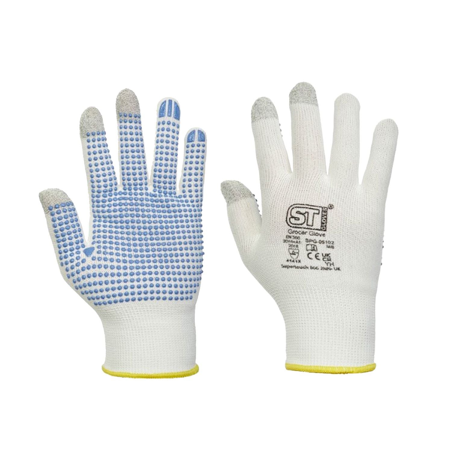 Supertouch Dotted Palm Touchscreen Grocer Gloves