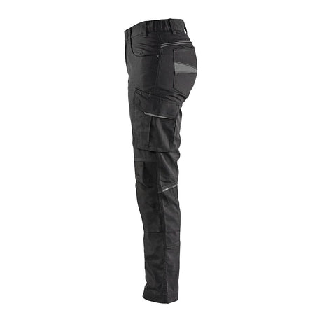 Blaklader Women's Service Trousers with Stretch 7195 #colour_black-dark-grey