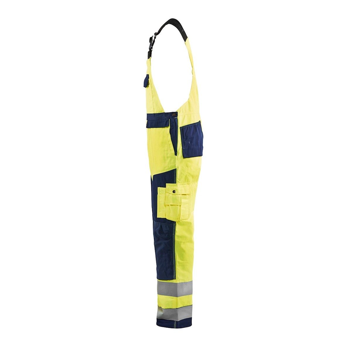 Blaklader Hi-Vis Bib Trousers 2660 - Hi-Vis Yellow/Navy Blue