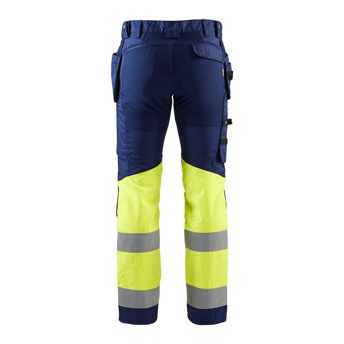 Blaklader Hi-Vis Trousers with Stretch 1558 - Navy Blue/Hi-Vis Yellow