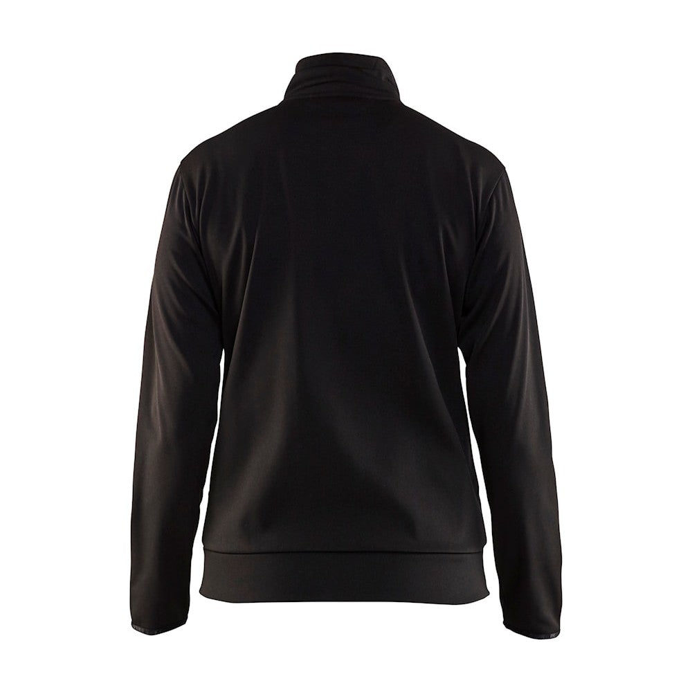 Blaklader Women's Sweatshirt with Full Zip 3394 #colour_black-dark-grey