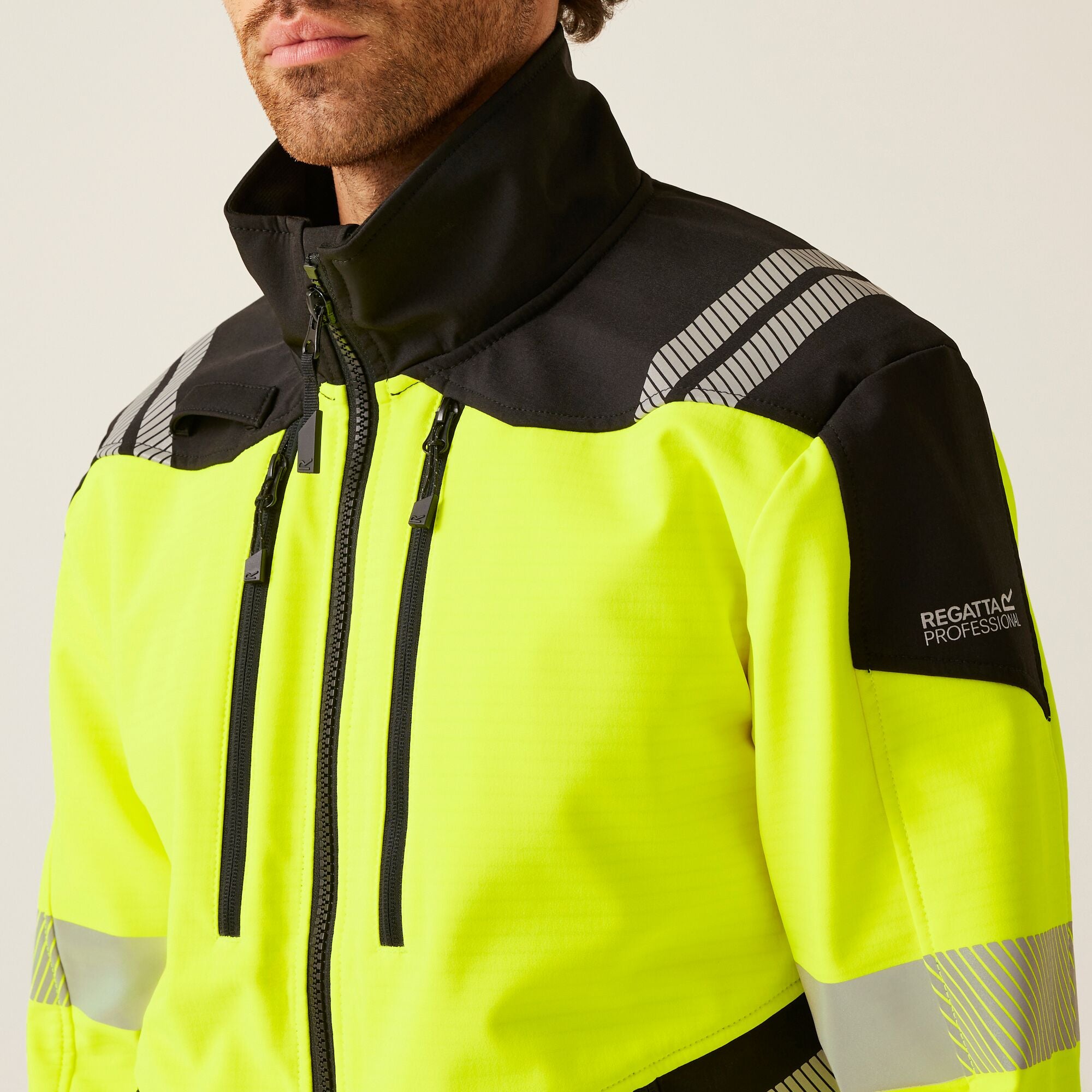 Regatta Professional Mens Hi-Vis X PRO 3 Layer Softshell Jacket - Class 2
