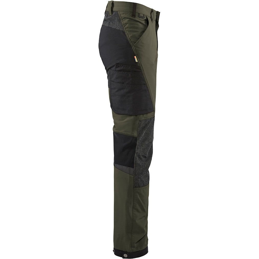 Blaklader 4-Way-Stretch Service Trousers 1422 - Dark Olive Green/Black