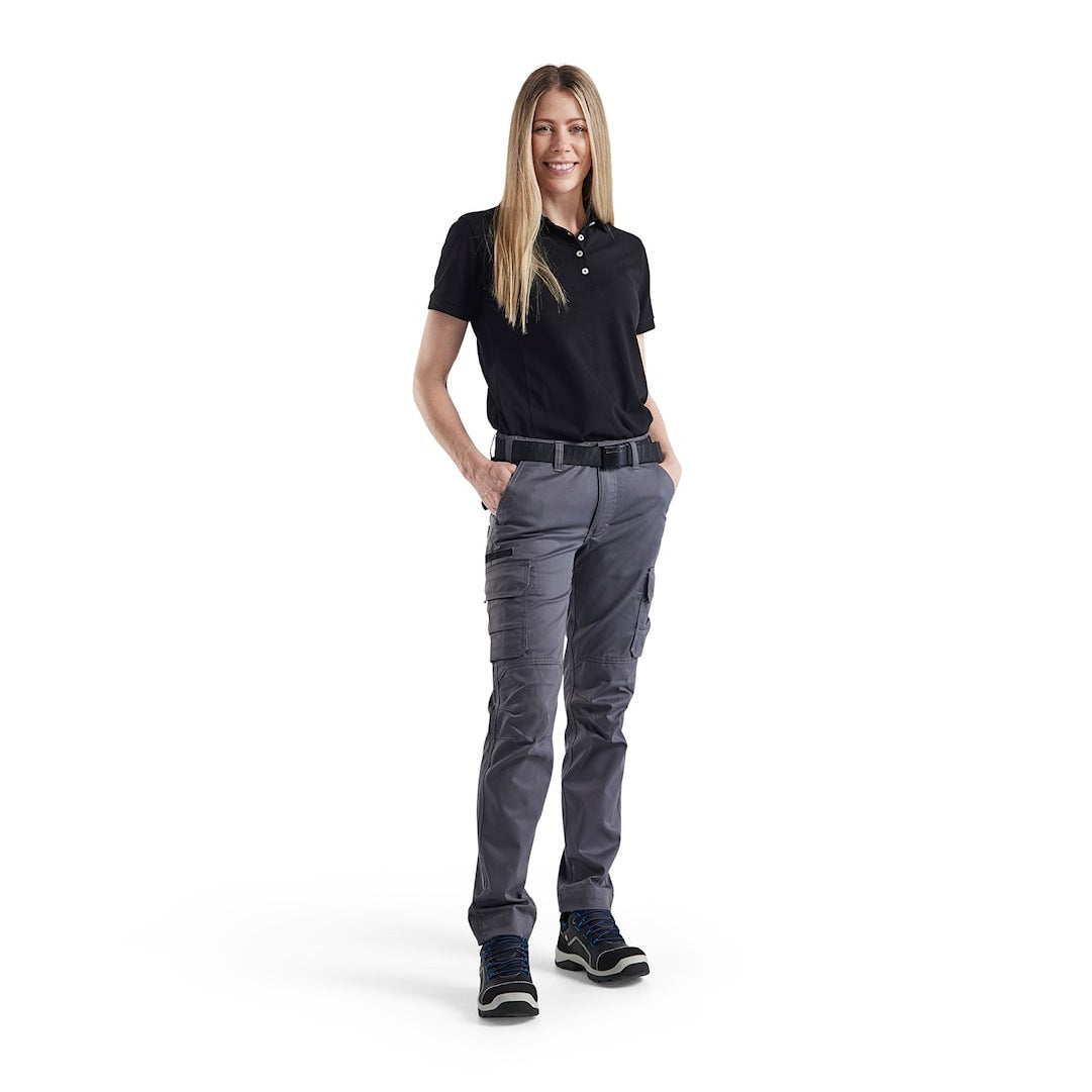 Blaklader Women's Industry Trousers Stretch 7144 #colour_mid-grey-black