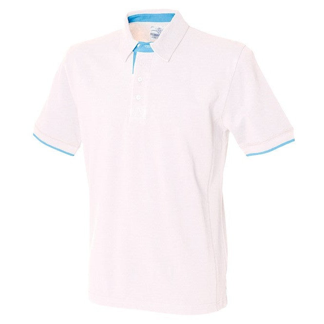 Front Row Contrast Piqué Polo Shirt