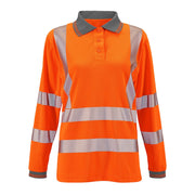 Supertouch Ladies Hi Vis Orange Jaya Bird Eye Polo