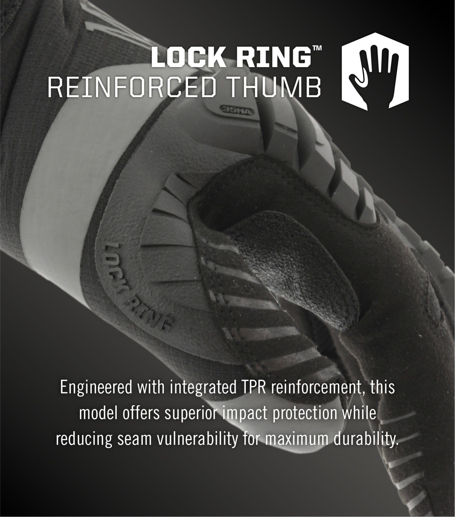 Mechanix Wear M-Pact Grey, Black Impact Resistant Work Gloves