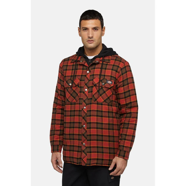 Dickies Fleece Hooded Flannel Shirt