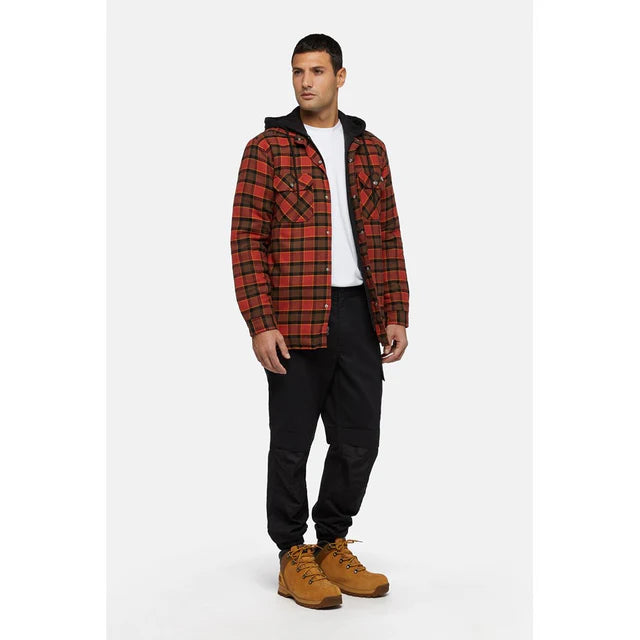 Dickies Fleece Hooded Flannel Shirt