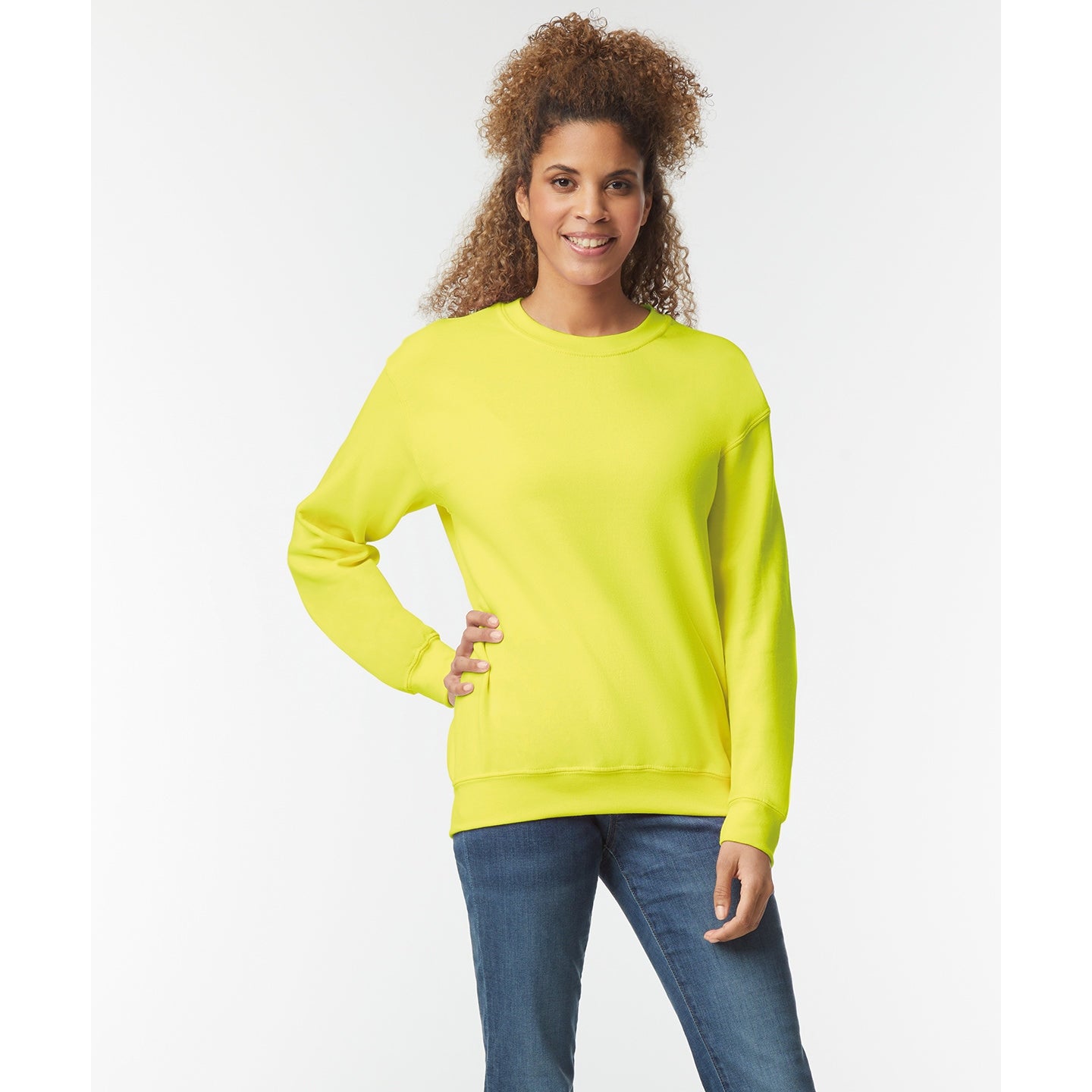 Gildan Heavy Blend Adult Crew Neck Sweatshirt - Safety Green