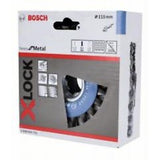 Bosch Professional X-LOCK Wire Wheel Knotted - 115mm Steel, 0.5mm, 12mm