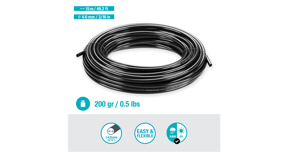 Gardena Supply Pipe 4.6mm (3/16") 15m