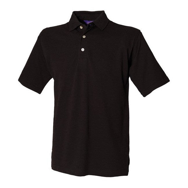 Henbury Classic Cotton Piqué Polo With Stand-Up Collar