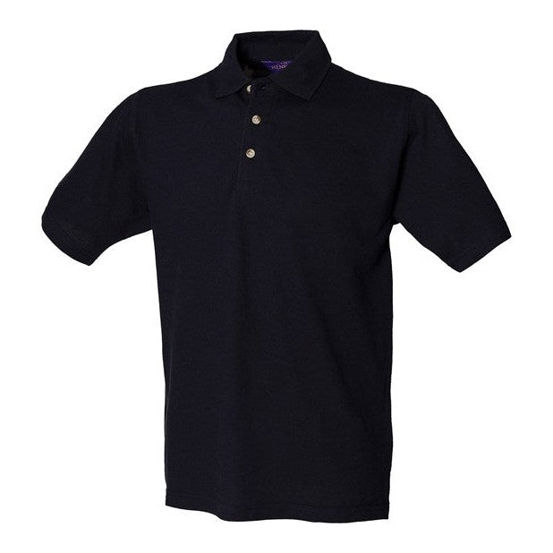 Henbury Classic Cotton Piqué Polo With Stand-Up Collar
