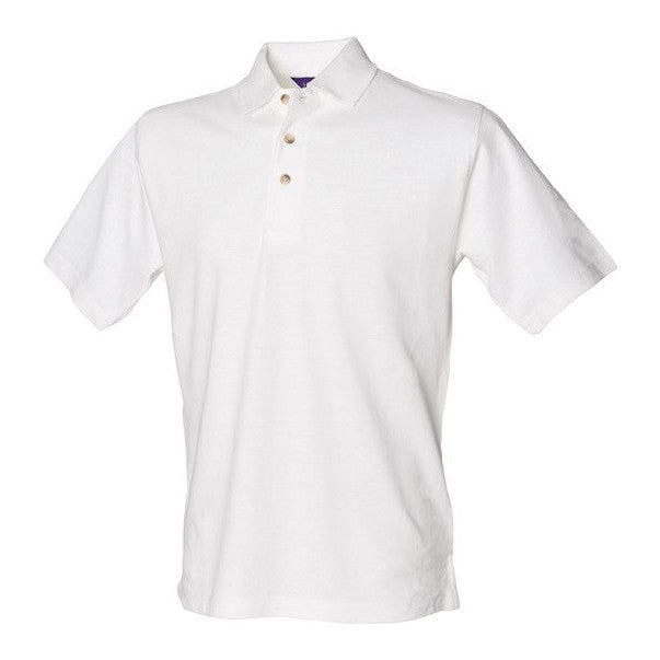 Henbury Classic Cotton Piqué Polo With Stand-Up Collar
