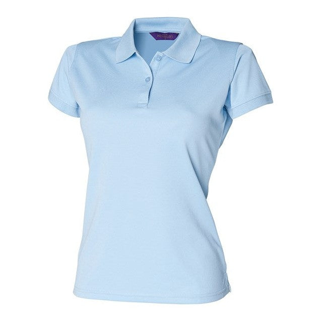 Henbury Women's Coolplus® Polo Shirt - Light Blue