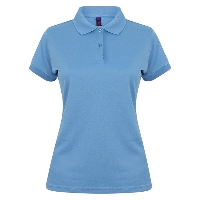 Henbury Women's Coolplus® Polo Shirt - Mid Blue