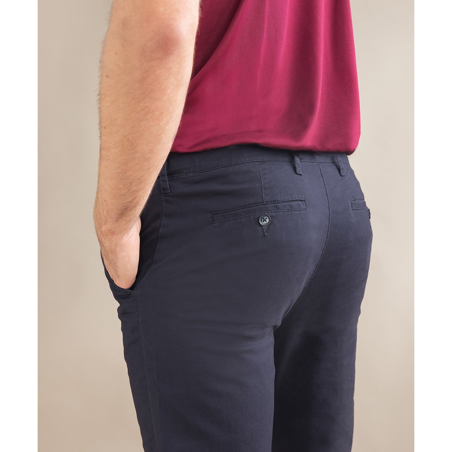 Henbury Stretch Chinos With Flex Waistband