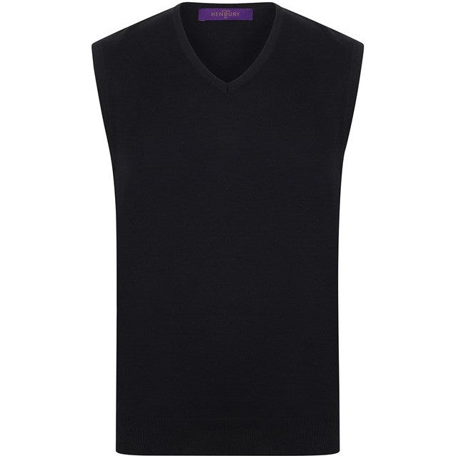 Henbury Sleeveless V-Neck Jumper