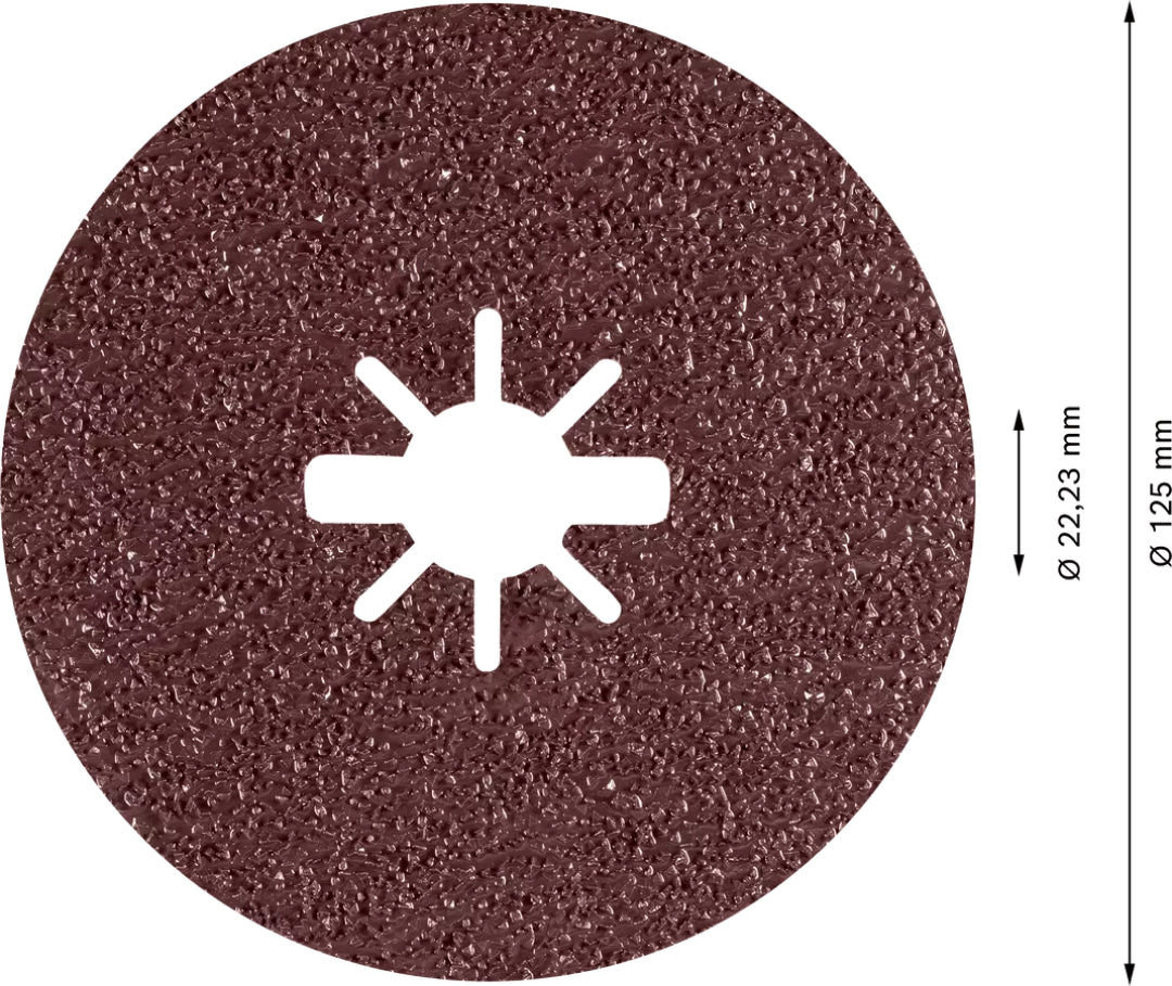 Bosch Professional Expert X-LOCK Prisma Ceramic Fibre Disc, R781 Metal - 125mm, 22.23mm, G36