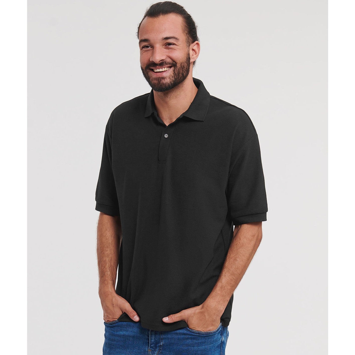 Russell Europe Classic Polycotton Polo - Black