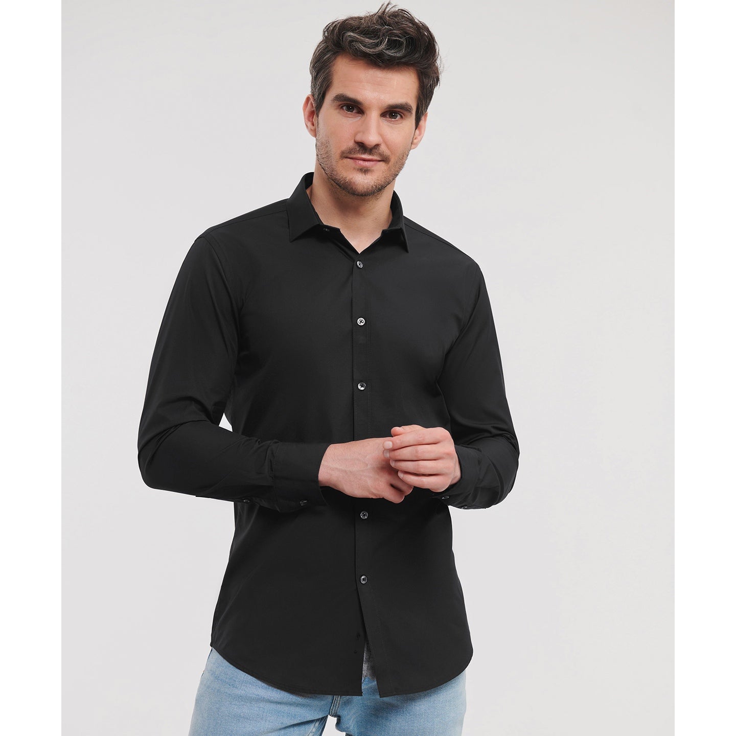 Russell Collection Long Sleeve Ultimate Stretch Shirt
