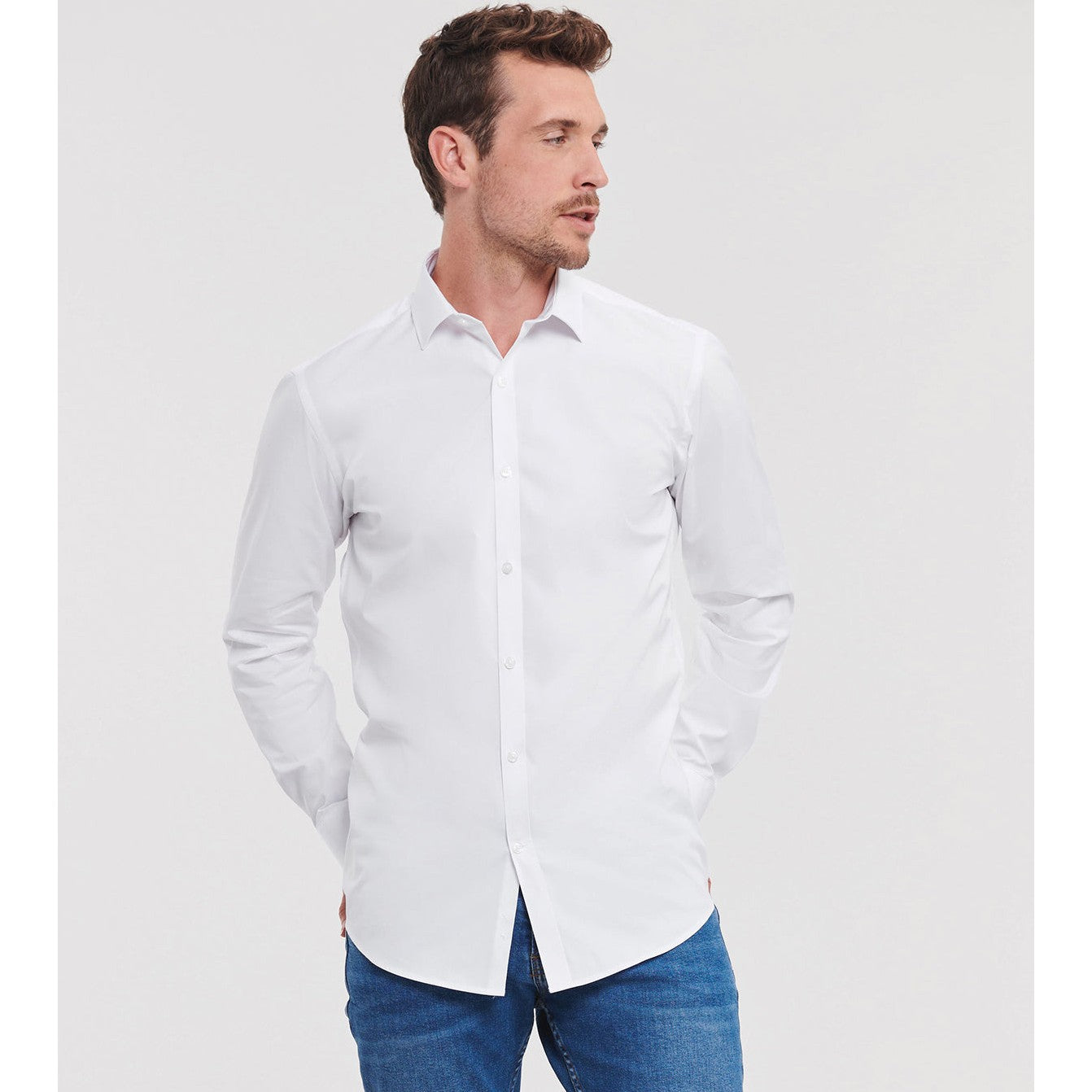 Russell Collection Long Sleeve Ultimate Stretch Shirt
