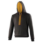 Awdis Just Hoods Varsity Hoodie - Jet Black/Orange Crush*