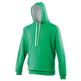Awdis Just Hoods Varsity Hoodie - Kelly Green/Arctic White
