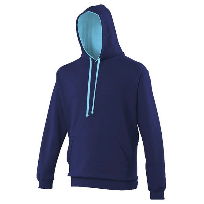 Awdis Just Hoods Varsity Hoodie - Oxford Navy/Hawaiian Blue