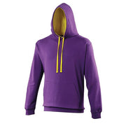 Awdis Just Hoods Varsity Hoodie - Purple/Sun Yellow*