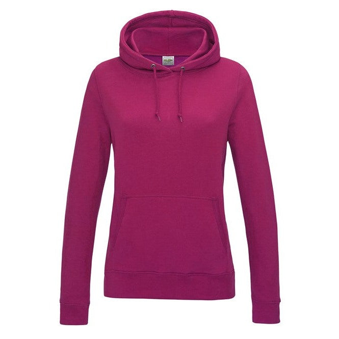 Awdis Just Hoods Women's College Hoodie - Hot Pink