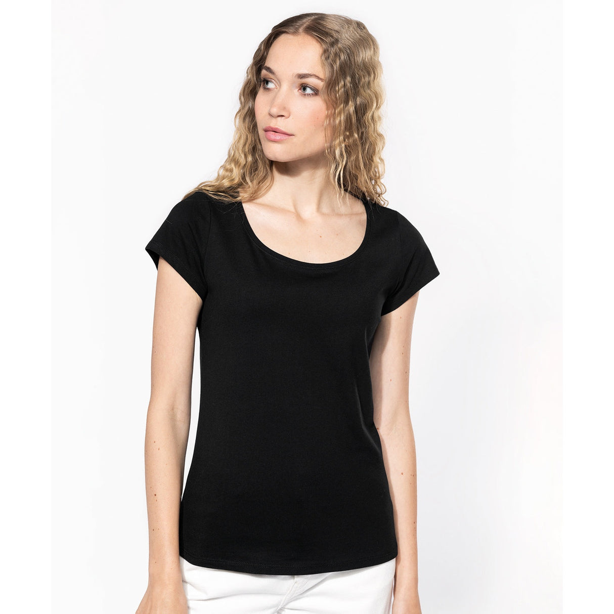 Kariban Ladies Boat Neck Short-Sleeved T-Shirt