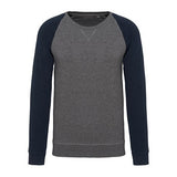 Kariban Men's Two-Tone Organic Crew Neck Raglan Sleeve Sweatshirt